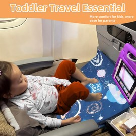 TianXiuShan Toddler Airplane Bed, Airplane Seat Extender for KidsToddler Travel BedPortable Kids Travel Bed, Toddler Travel EssentialPortable, Foldable Airplane Crib for KidsNavy Blue