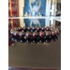 RAYON GARNET bead bracelet MEN Stretch 10mm Untreated 7 7.5