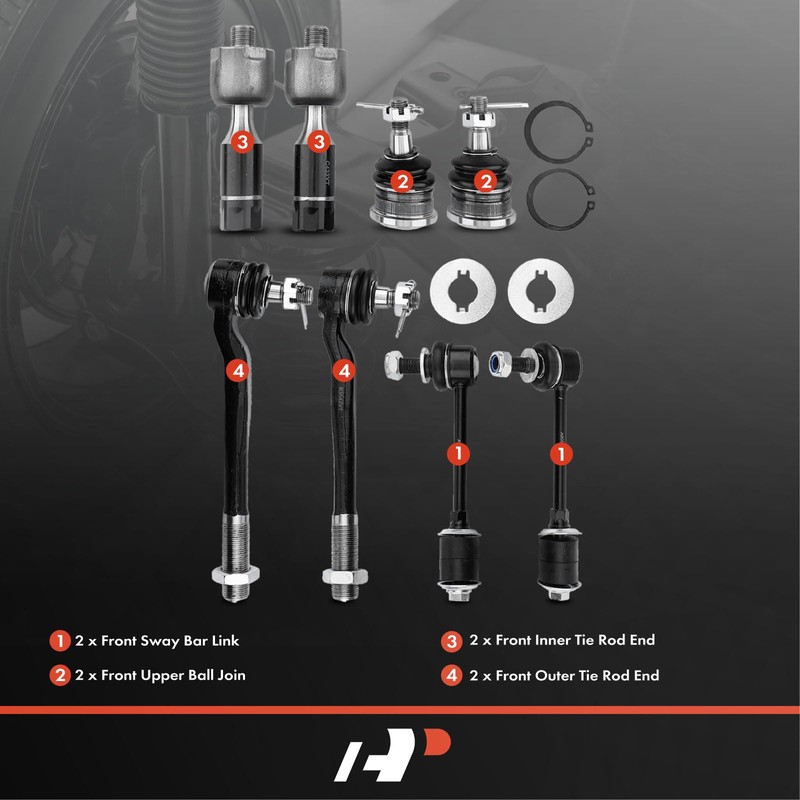 A-Premium 8Pcs Front Suspension Kit, Sway Bar Link Upper Ball