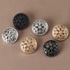 10PCS Clothes Button - Fashion Hollow Flower Metal Shank Round