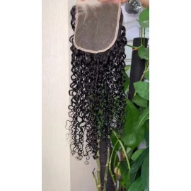 Raw Vietnamese Burmese Curly Human Hair Glueless 13*6 HD Lace Frontal 4*4 2*6 Closure Small Knots Preplucked Hairline Baby Haircolor: Pixie Curly, stretched length: 18inches, toupee size: HD 5x5