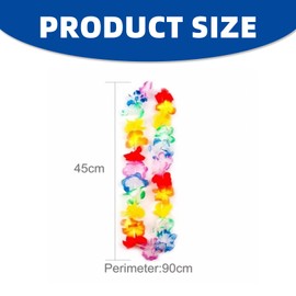 Pack of 12 Haw, Hawaii Necklace, Hawaii Outfit Women, Flower Luau Party, Aloha Costume Set, Hawaiian Hawaiian Flower Chain, Flower Chains Decorative Garland, Garland Necklace Leak Accessories, Flower