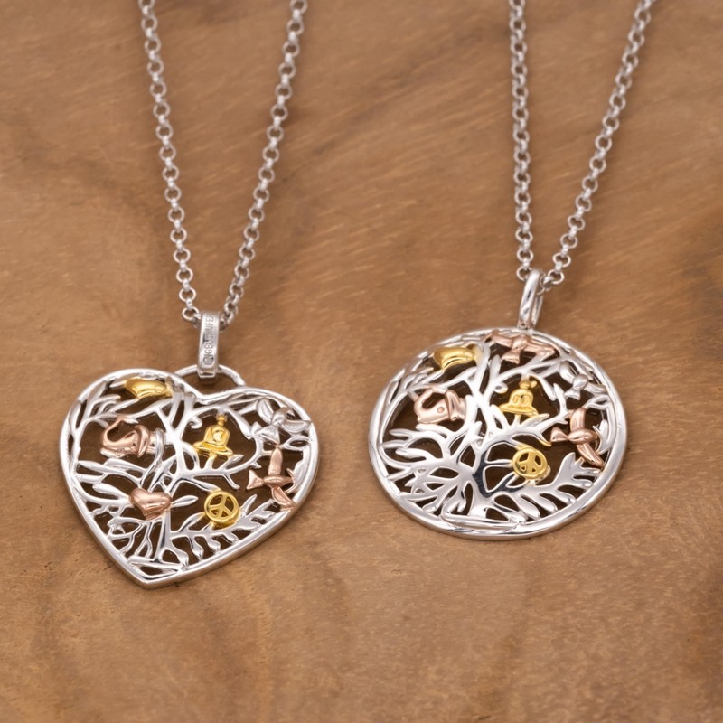Engelsrufer Women's 925 Sterling Silver Tricolor Tree of Life Necklace