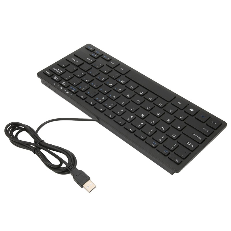 Mini Keyboard Mini Ultra Thin 78 Keys USB Wired Keyboard
