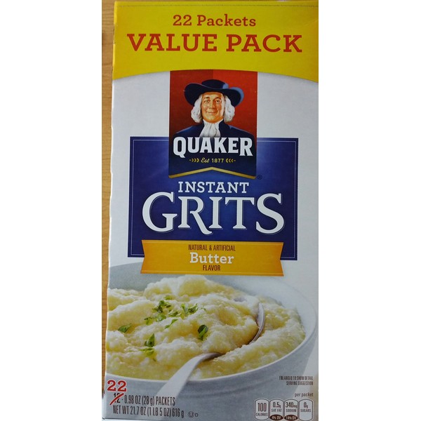 Quaker Instant Grits Butter Flavor, 22 Count