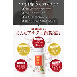HC SUZUKI 梅宇金 うめうこん 梅肉エキス ウコン配合 【完熟梅のクエン酸】 90粒