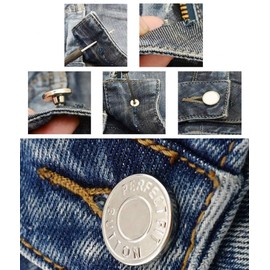 r_planning Waist Adjustment Silver Button Repair Jeans Size Adjustment Set of 3