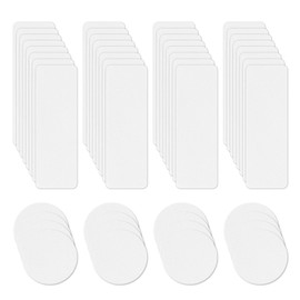 Gfdoso 48Pcs Shoe Patches for Holes - Self-Adhesive Shoe Repair Patch, Rectangular Circle Shape Shoe Hole Repair Patches, White Shoe Mesh Repair Patches for Sports Shoes,Leather Shoes, Boots