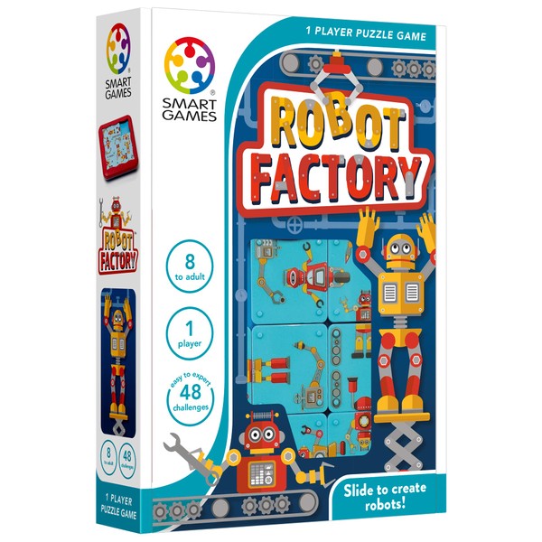 Smart Games - Robot Factory, Puzzle Game with 48 Challenges,