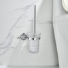WOLIBEER Crystal Toilet Brush Holder, Chrome Toilet Cup Set with