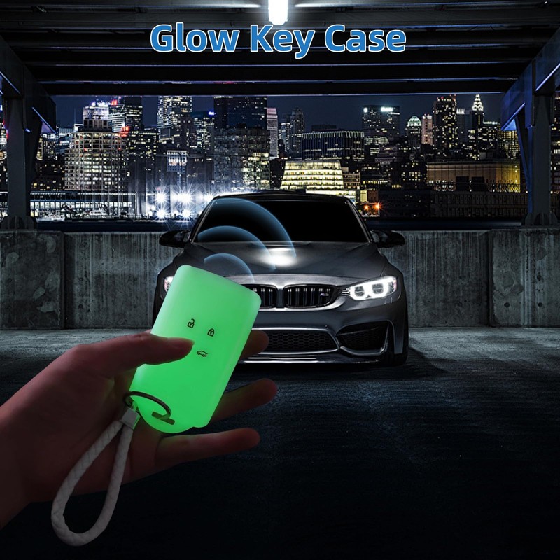 Pack of 2 Car Key Case Blue Compatible with Renault