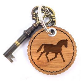 Mr & Mrs Panda Rundwelle Reiter – Pony Dressage Horse Dressage Horse Keyring – voltigieren, Farm Key Ring Pendant, Pocket Pendant Lucky Charm Keyring