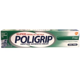 Super Poligrip Denture Adhesive Cream: 2 Packs of 2.4 Oz