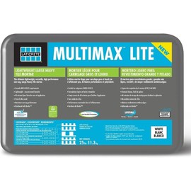 Laticrete Multimax Lite One-Step Polymer Fortified Large and Heavy Tile Mortar, 25 Lbs Bag for Interior and Exterior Ceramic Tile Installations, White (0289-0025-22)