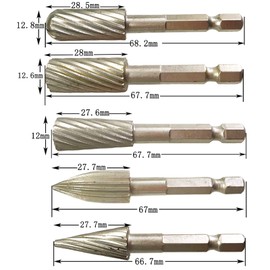 Bestgle Carbide Cutter, Set of 5, Rotary File Carbide Bar, For Cutting Carbide Drill Bits, For Polishing, Tungsten Bar, Rutor, Bit, Drill Cutter, Hexagonal Shank Rotary File, Tungsten Bar