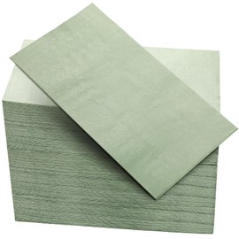 Eaasty 200 Pcs Cocktail Napkins 2-Ply Disposable Soft Napkins Paper Hand Towels for Dinner Wedding Birthday Party Bridal Anniversary Reception Event 13 x 15.75 Inch (Green)