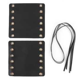 2pcs 7/8in 22mm Handlebar Cover Retro Cowhide Hand Grip Skin Universal Motorcycle AccessoryBlack