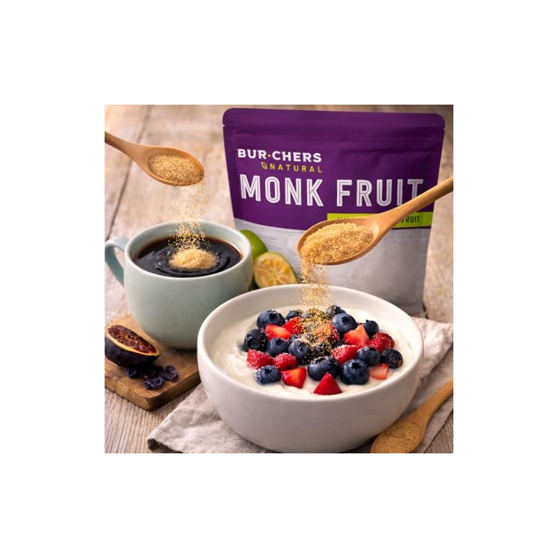 Monk Fruit sin Eritritol 1kg | Burchers Natural