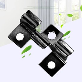 100Pcs Composite Decking Clips, Hidden Fixing Fasteners Metal Clips - Anticorrosive Decorative Fixings (Black, 7mm)
