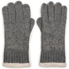 styleBREAKER Warm gloves with rhinestones and fleece, winter knitted gloves,
