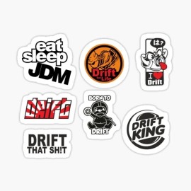 Unbranded 7x pack of JDM drift stickers bomb car flag stickers  racing trucks vans SUV