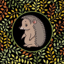 CafePress Hedgehog Forest Leaves Autumn 18"x18" Reusable Grocery Shopping Sling Tote Bag