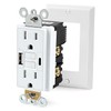 Delgada GFCI Outlet with USB Ports 15 Amp Electrical Outlet