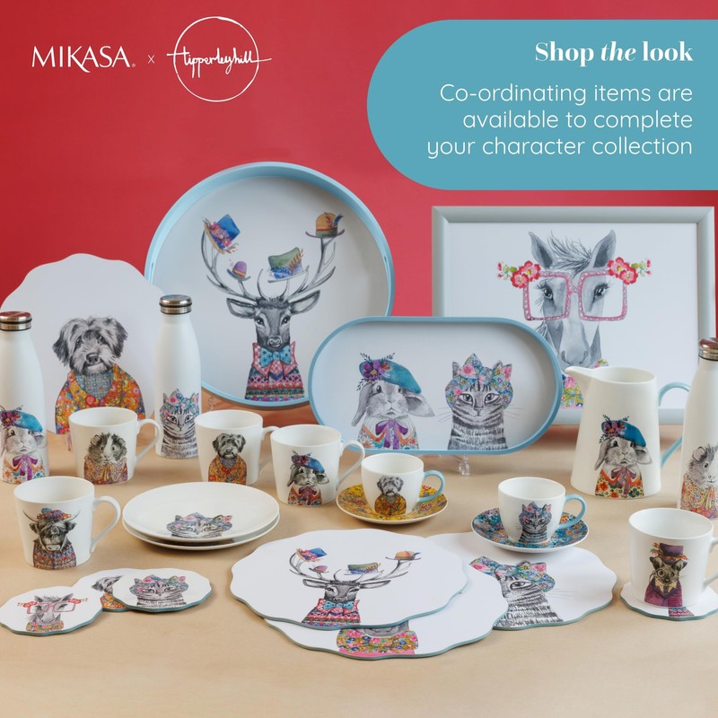 Mikasa x Tipperleyhill Placemats, 4pc Placemat Set with Scalloped Design,