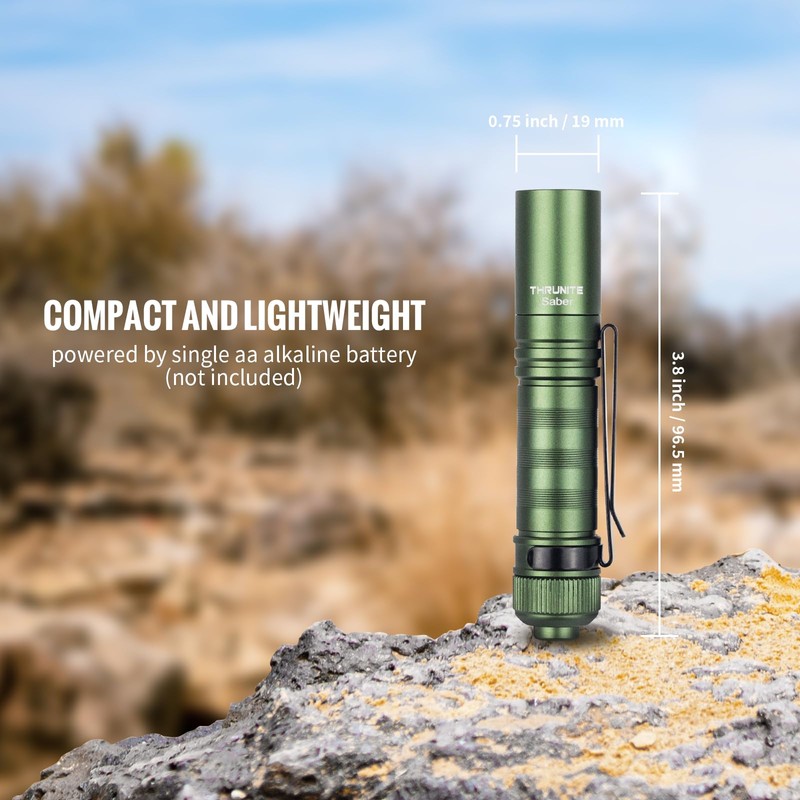 ThruNite Saber 659 Lumens AA Rechargeable Flashlight EDC, High Performance