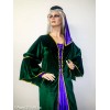 NDC Renaissance Maiden 4Pc Gr/Purp Velour Laced Front Dress Sleeves