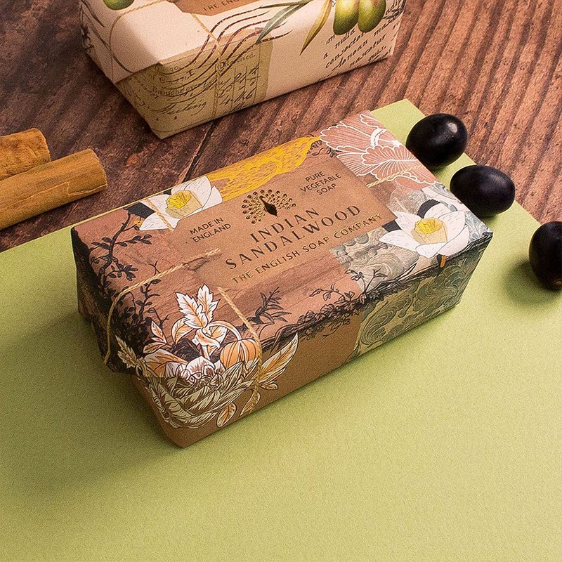 The English Soap Company, Indian Sandalwood Soap Bar, Anniversary Collection,