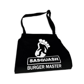 The Sasquash - Burger Master Heavy Duty Smash Burger Apron, Black, One Size fits Most
