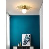 mooijane Modern Starburst Ceiling Light Fixture with Brass Finish –