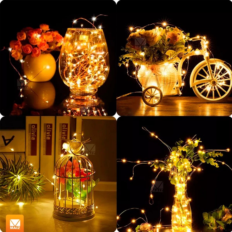 Maíz Serie Luces Led Alambre Decorativas Dormitorio Navideñas 2m