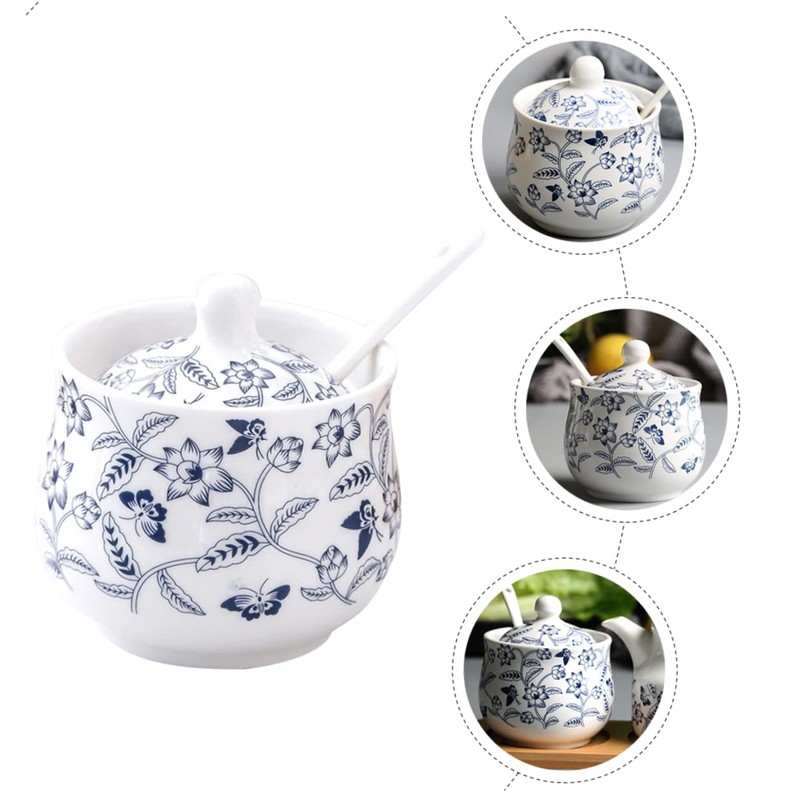 Ipetboom 1 Set Ceramic Salt Jar Kitchen Spice Container with