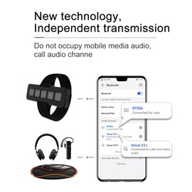 Bluetooth 5.0 Car Bluetooth Controller Bluetooth Media Button for Android Phones, Large Buttons, IPX4 Waterproof, Siri Assistant, Answer Calls, Music