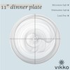 Vikko Dinner Plates, Set of 6 White Alabaster Plates, 11"