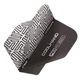RED DRAGON Hardcore Luke Humphries Cool Hand Grey and White Dart Flights - 3 Sets per Pack (Total 9 Dart Flights)