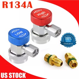 Unbranded R134a Quick Coupler Adapters Manifold Gauge Fitting for Hose Fittings Connectors