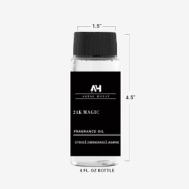 24K Magic Oil Blend 50ml - Luxury Hotel Inspired Aromatherapy Scent Diffuser Oil - Citrus, Lemongrass and Jasmine - 5 Star Hotel Scent - Hotel Collection Diffuser Oil - Hotel Oil Scent