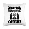 Urban Gardening Gardener Urban Gardener Garden Work Garden Throw Pillow