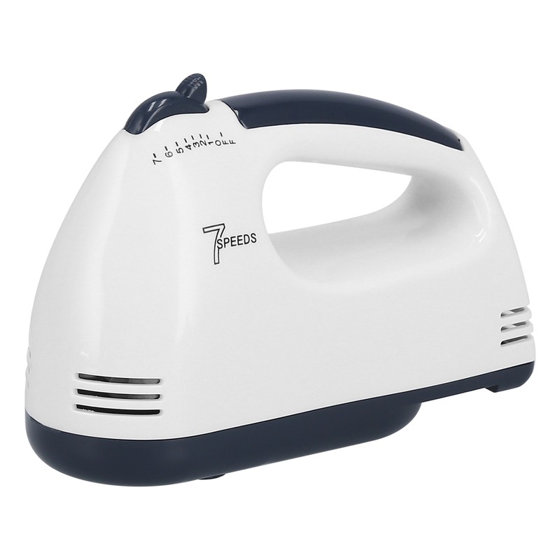 Hand Mixer Portable 7 Gears Lightweight White Stainless Steel Electric