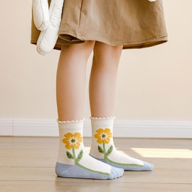 AOIREMON Boys Girls Socks,10 Pairs Soft Cotton Crew Socks For 0-12 Years Old Boys Girls Kids Breathable Infant Ankle Socks For Baby Boy Girl