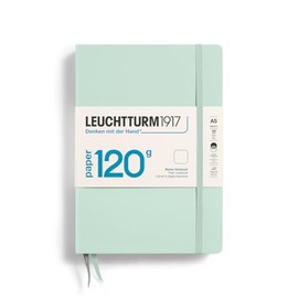 LEUCHTTURM1917 370343 Notebook Medium (A5) 120 g/m² Paper Edition, Hardcover, 203 Numbered Pages, Mint Green, Blank