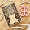 LissieLou Fluffy Sitting Teddy Bear Cookie Cutter and Embosser Baby