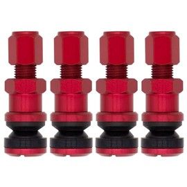 WORK V29R2 Air Valve, Aluminum, Red, Set of 4, Part Number: 180082