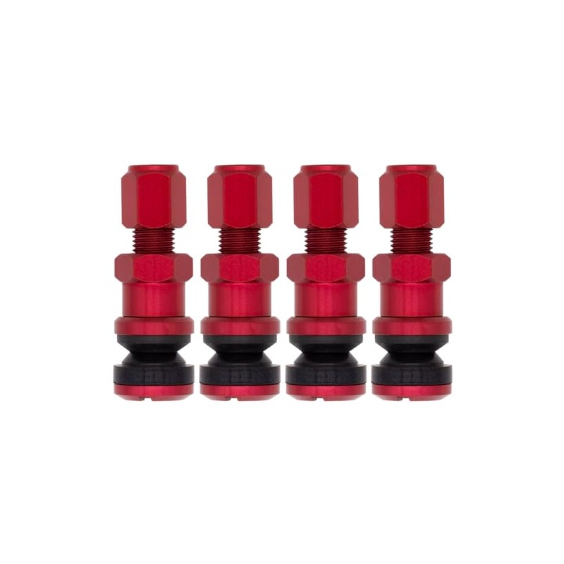 WORK V29R2 Air Valve, Aluminum, Red, Set of 4, Part