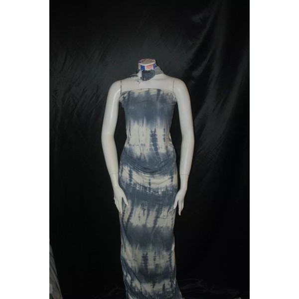 Rayon Spandex Tie-Dye Print Jersey Knit Fabric croc Bluish gray