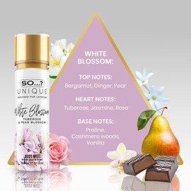 So…?...? Unique White Blossom Body Mist - Floral Vanilla Perfume for Women - Over 800 Sprays, Lasting 6 Hours - Ideal Gifts for Women - Pack of 2