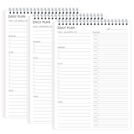 3 Pcs 24 Hour Daily Planner - To Do List for Work & Personal Life, Everyday Productivity Planner, Daily Schedule, 6.5 x 9.8